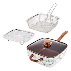 Lorna Maseko 9.5" Square Pan with Steamer and Fry Basket