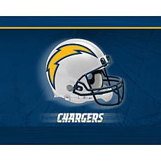 NFL Los Angeles Chargers Helmet Stripes Flannel Fleece Blanket