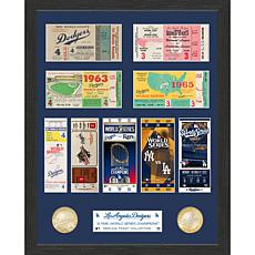 Los Angeles Dodgers 9x World Series Champions Ticket Frame