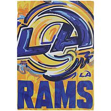 Los Angeles Rams 12.5'' x 18'' Double-Sided Justin Patten Suede Gar...