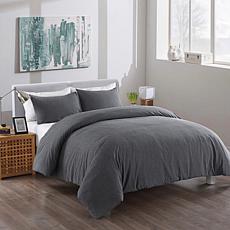 Lotus Home Messy Bed Washed Cotton Duvet Cover and Sham Set Full/Queen