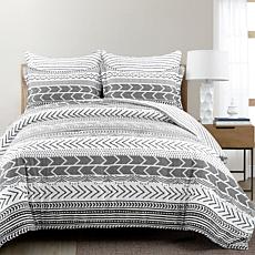 Lush Décor Hygge Geo Reversible Comforter Set, 5 Piece - Full/Queen
