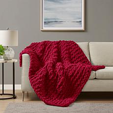 Madison Park Chenille Chunky Knit Throw 50"W x 60"L
