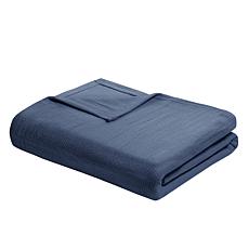 Madison Park Freshspun Basketweave Cotton Blanket - Twin