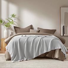 Madison Park Waffle Weave Blanket 90"W x 90"L