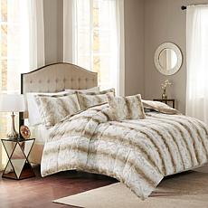 Madison Park Zuri Faux Fur Comforter 4-piece Set