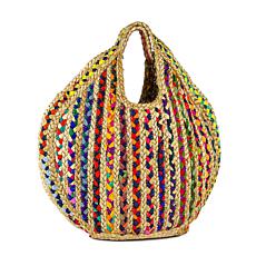 Magid Large Striped Jute Tote