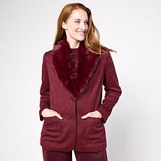 Mark & James by Badgley Mischka Onyx Tweed Knit Blazer