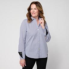 MarlaWynne Cotton Poplin Double-Detail Shirt