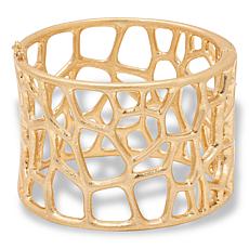 MarlaWynne Geometric Open Freeform Honeycomb Hinged Bangle Bracelet