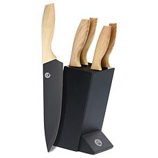 MasterChef 5-Piece Knife Set With Ergonomic Handles and Knife Block