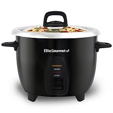 Maxi-Matic Elite Gourmet 10-Cup Rice Cooker w/Steam Tray & Inner Pot