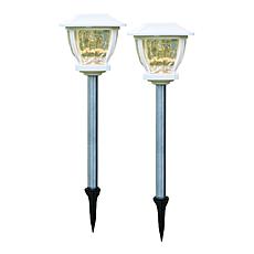 Maxsa Solar Wave Glass Post Cap & Path Lights - 2-pack
