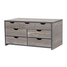Mele and Co Coventry Wooden Jewelry Box in Oceanside Grey Finish