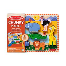 Melissa & Doug Extra-Thick Wooden Safari Puzzle with 8 Chunky Pieces