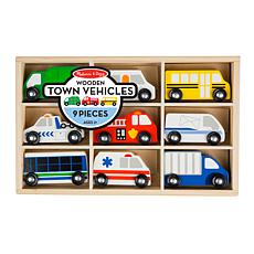 Melissa & Doug Wooden Town Vehicles Set
