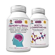 Memory and Brain with Acetyl L-Carnitine Kit - 60 Capsules Each