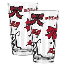 Memory Company 2pk 16oz Bow Pint Glass Buccaneers