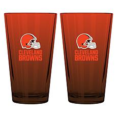 Memory Company 2pk 16oz Ombre Pint Glass Browns
