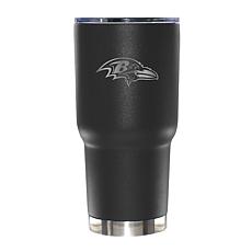 Memory Company 30oz Black Tumbler Etched Logo Ravens