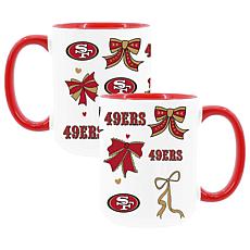 Memory Company 49ers 2pk 15oz Bow Coffee Mug