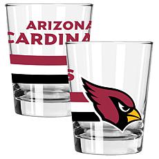 Memory Company Big Stripes Arizona Cardinals 2pk 15oz Dbl Old Fashion