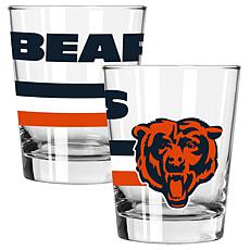 Memory Company Big Stripes Chicago Bears 2pk 15oz Dbl Old Fashion