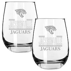 Memory Company Classic Crew Jacksonville Jaguars 2pk 15oz Wine Glass