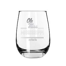 Memory Company Classic Crew Stemless Wine Glass 2-pack, Ole Miss 