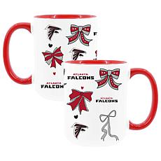 Memory Company Falcons 2pk 15oz Bow Coffee Mug