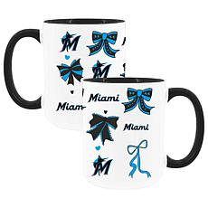 Memory Company Marlins 2pk 15oz Bow Coffee Mug