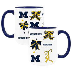 Memory Company Michigan 2pk 15oz Bow Coffee Mug
