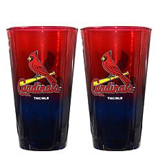 Memory Company MLB 16oz Cardinals Ombre Pint Glass - 2-Pack