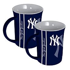 Memory Company MLB Yankees 15oz Reflective Logo Mug - 2-Pack