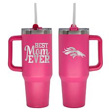 Memory Company NFL  40oz Best Mom Ever Pink Tumbler Broncos