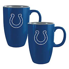 Memory Company NFL Colts 20oz Ceramic Team Tall Mug 2-Pack