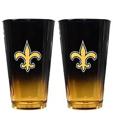 Memory Company NFL Saints 16oz Ombre Pint Glasses - 2-pack