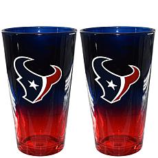 Memory Company Officially Licensed 16oz Ombre Pint Glass 2pk - Texans