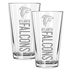 Memory Company Pinnacle Atlanta Falcons 16oz Pint Glass 2-pack