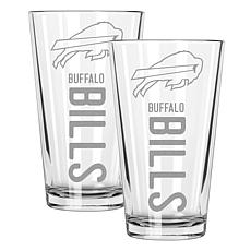 Memory Company Pinnacle Buffalo Bills 16oz Pint Glass 2-pack