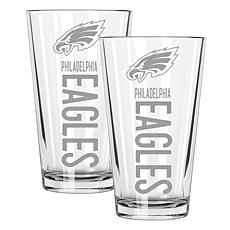 Memory Company Pinnacle Philadelphia Eagles 2 pack 16oz Pint Glass