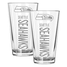 Memory Company Pinnacle Seattle Seahawks 2 pack 16oz Pint Glass