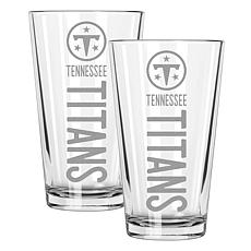 Memory Company Pinnacle Tennessee Titans 2 pack 16oz Pint Glass