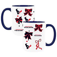 Memory Company Texans 2pk 15oz Bow Coffee Mug