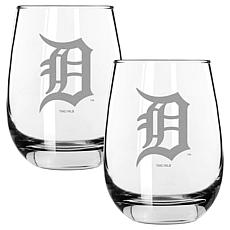 Memory Company Tigers 2PK15oz Wine Glass