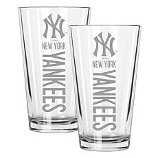 Memory Company Yankees 2
pack 16oz Pint Glass