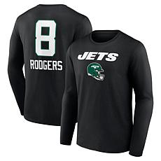 Men's Fanatics Aaron Rodgers New York Jets Black Team Wordmark Long...