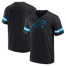 Men's Fanatics  Black Carolina Panthers Jersey Tackle V-Neck T-Shirt