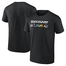 Men's Fanatics Black Vancouver Canucks City Pride T-Shirt