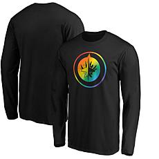 Men's Fanatics Black Winnipeg Jets Team Pride Logo Long Sleeve T-Shirt